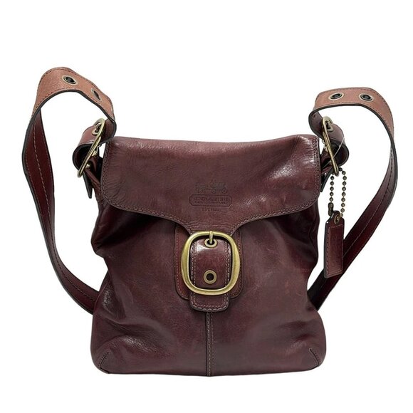 Auth COACH - 11421 Bordeaux Leather Shoulder Bag - Picture 1 of 8